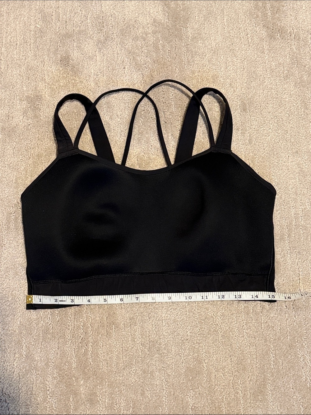 Lululemon Like a Cloud long line bra, black, size 12 D/DD - Picture 6 of 6